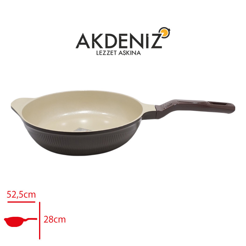 AKDENIZ DOKUM TAVA SHELLIX 28 CM KAHVERENGI AKD564K