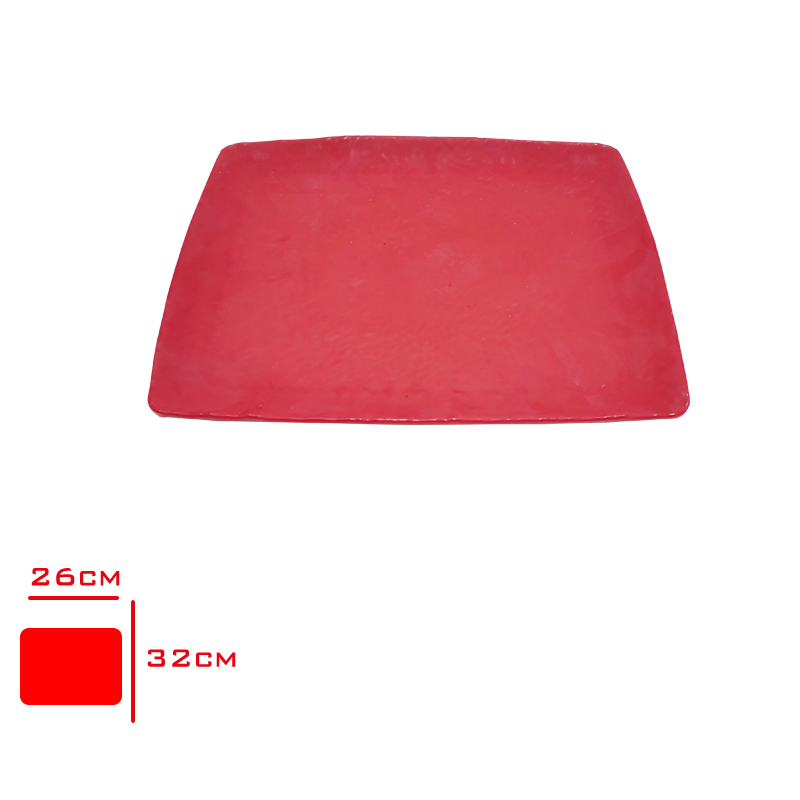 AKEL SUNUM TABAK 26*32 CM KIRMIZI AKL-327
