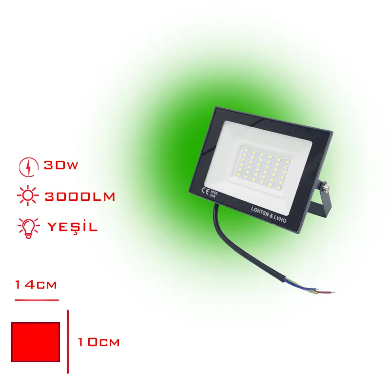 PROJEKTOR LED SLIM 30W YESIL ISIK LV-3146 / G