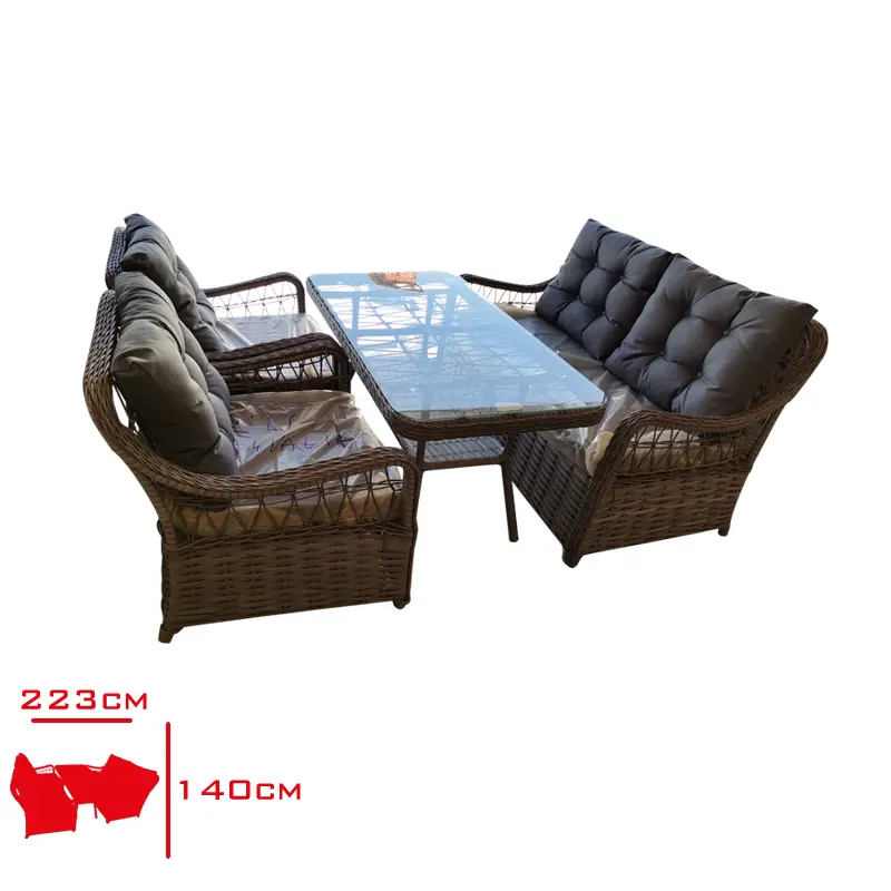 BAMBUM AYVALIK RATTAN DORT KISILIK OTURMA GRUBU