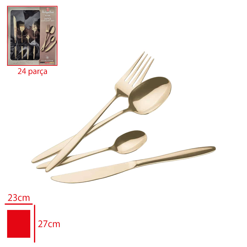 BERLINGER HAUS CATAL KASIK BICAK SETI 24 PARCA CHAMPAGNE BH-3061