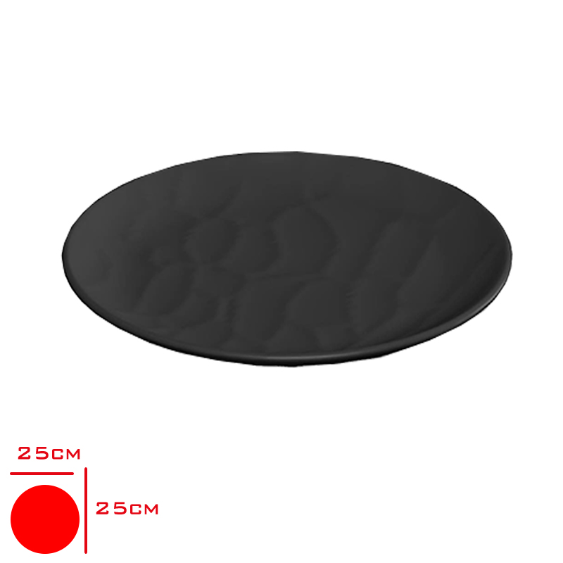TRIA PORELIN ROLYEFLI SERVIS TABAK SIYAH 25 CM TR345