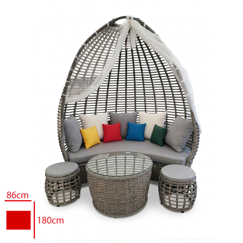 FORMET KAPADOKYA TAKIM 2+1+1+SEHPA RATTAN FUME/MINDER GRI