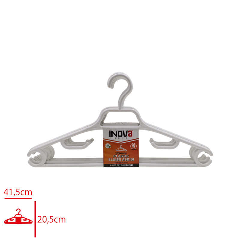 INOVA HOME ELBISE ASKISI 6 LI JUMBO BOY INV0283