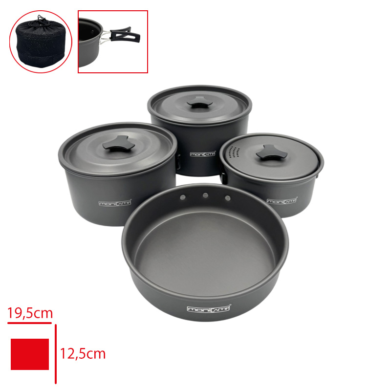 MONICAMP KAMP TENCERE TAVA SETI 4 LU PL500