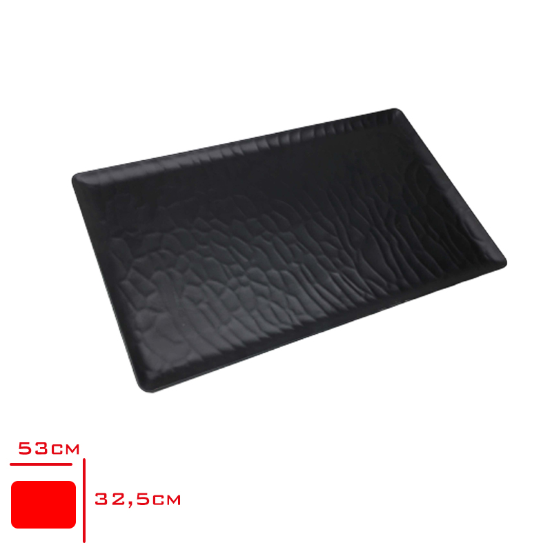 TRIA PORELIN ROLYEFLI SUNUM TABAK SIYAH GN 1/1 TR534