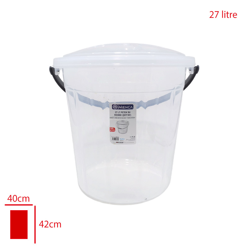 MERDEM TEMIZLIK VE SU KOVASI PETEK SEFFAF POSETLI 27 LT MRD-264-P