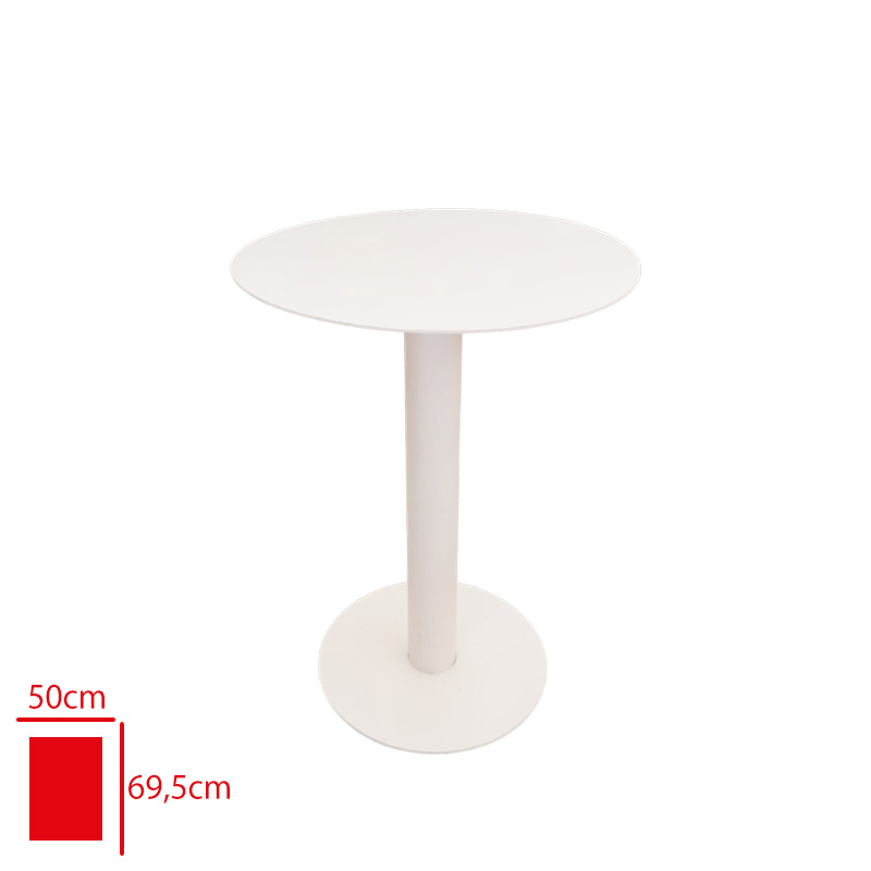 MASA CNS BEYAZ 50 CM YUVARLAK