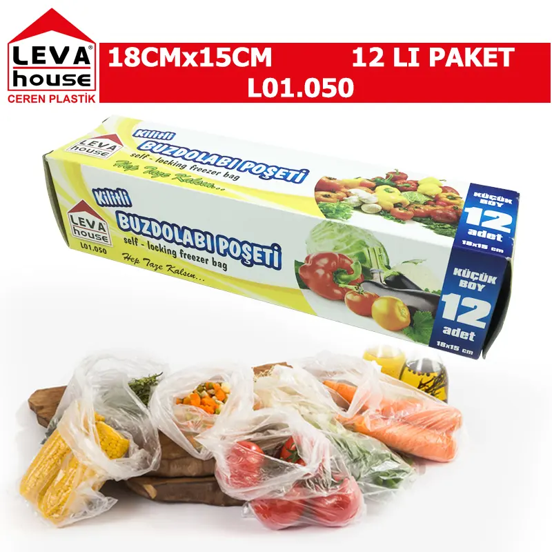 KILITLI BUZDOLABI POSETI KUCUK 18 CMX15 CM 12 LI L01.050
