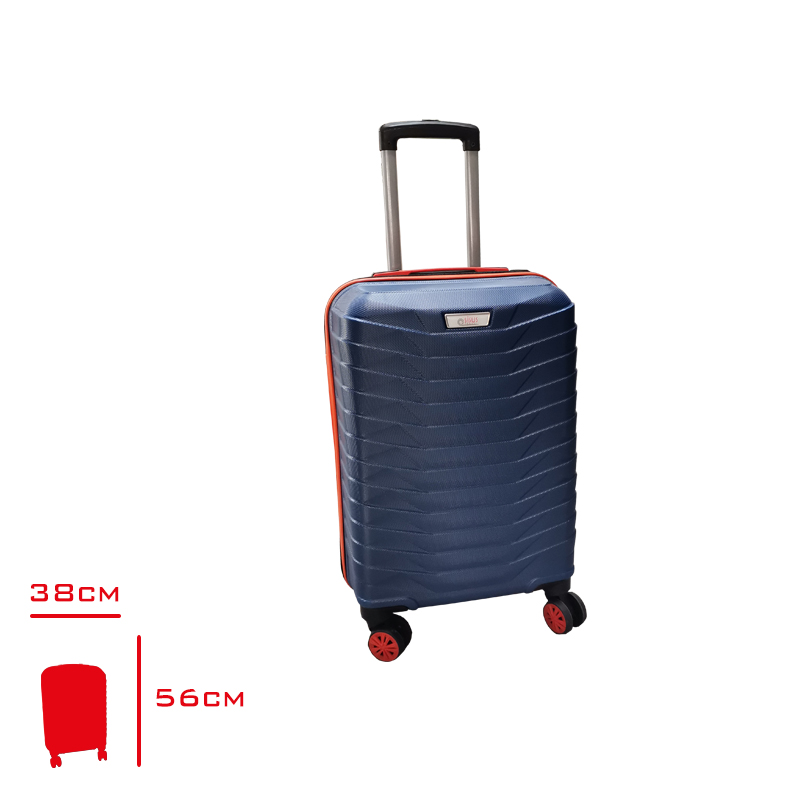 SISUS TRAVEL VALIZ KABIN BOY LACIVERT/TURUNCU ZEUS PREMIUM