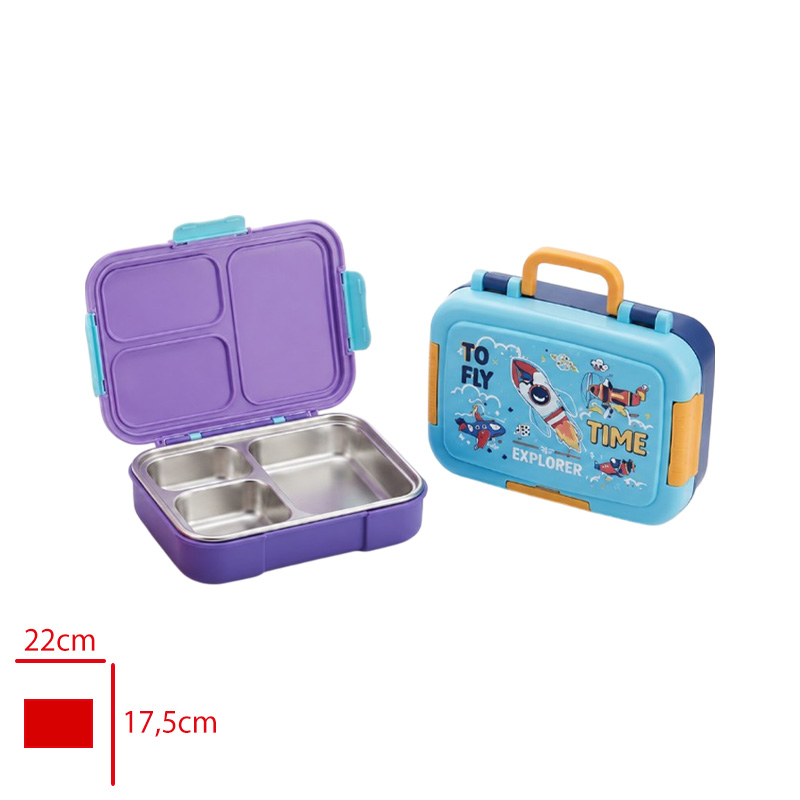 LUNCH BOX PASLANMAZ CELIK 3 BOLMELI LV-30011