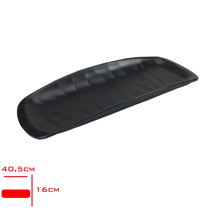 TRIA PORELIN ROLYEFLI KAYIK TABAK SIYAH 16X40,5 CM TR385