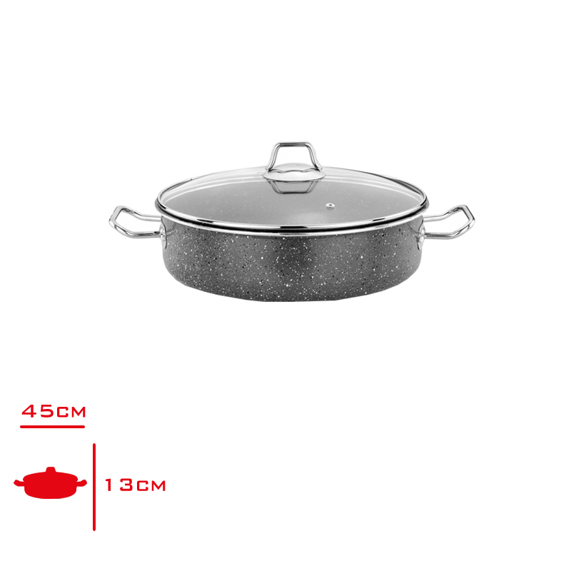 ULUTAS MAXI TENCERE BASIK GRANIT 40 CM END-BTN-004