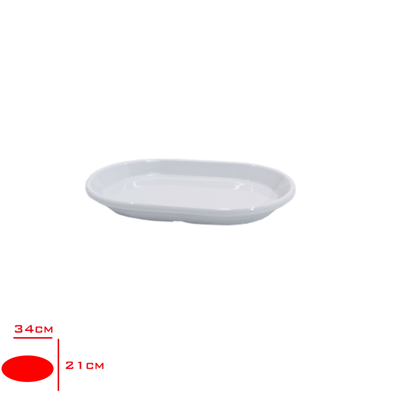 ATLAS OVAL KAYIK INCI BEYAZ 21X34 CM 605