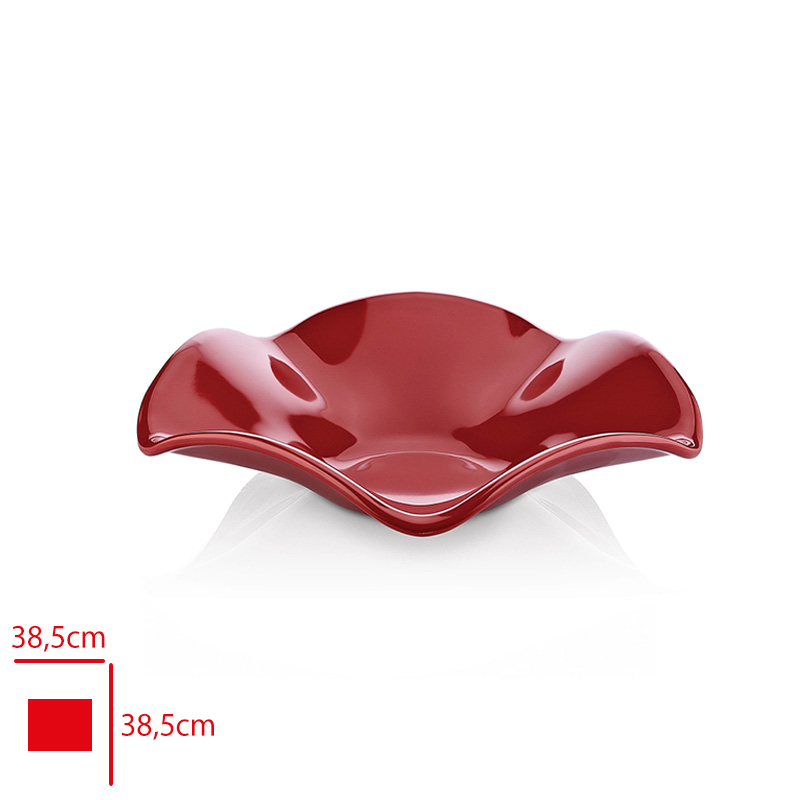 ATLAS ACIK BUFE KASE MEYVE SUNUM KIRMIZI 38,5X38,5 CM K735