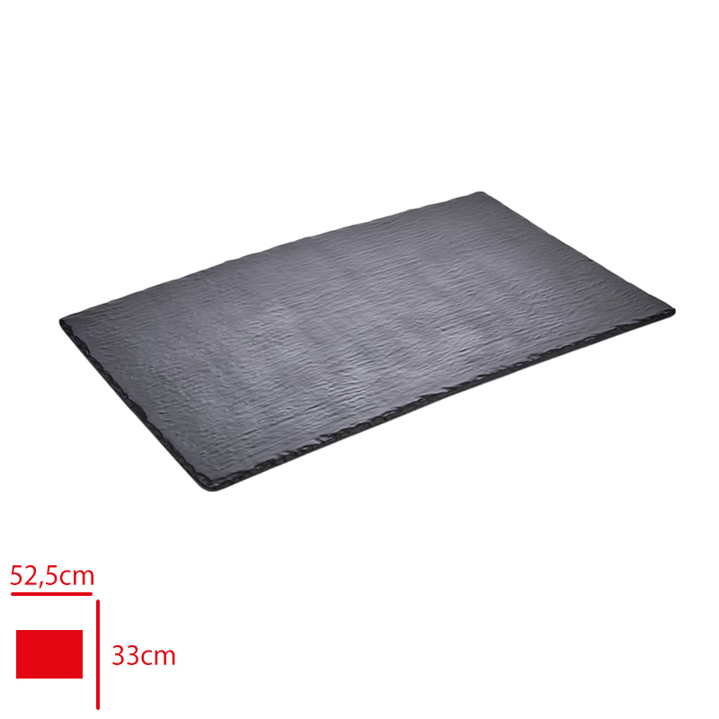 ATLAS ACIK BUFE SUNUM KAYA YUZEY SIYAH MAT 52,5X33 CM S394