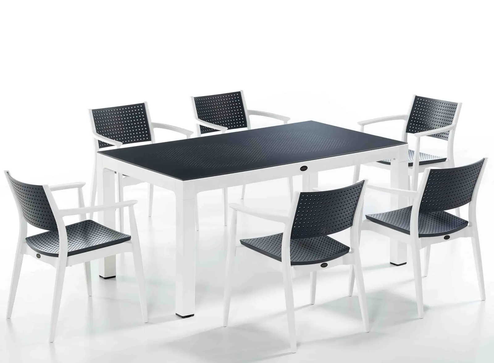 NOVUSSI SEGINUS SET BEYAZ / ANTRASIT 6 LI