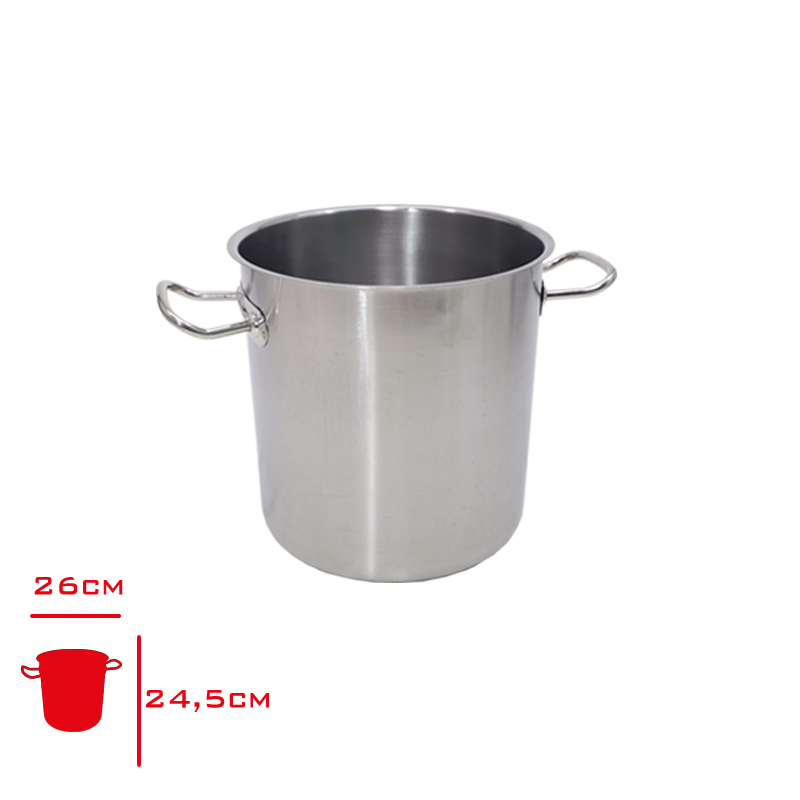 ULUTAS SILINDIRIK TENCERE TABANSIZ KAPAKLI 24*24 CM END-STK-003