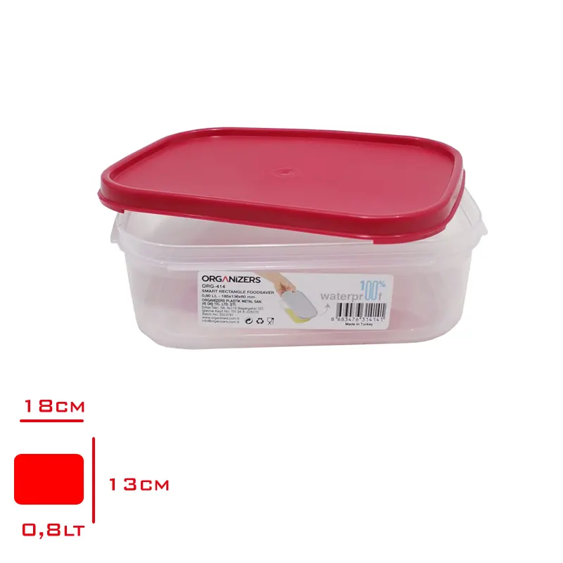 ORGANIZERS SAKLAMA KABI SIZDIRMAZ SMART DIKDORTGEN 0,80 LT ORG-414