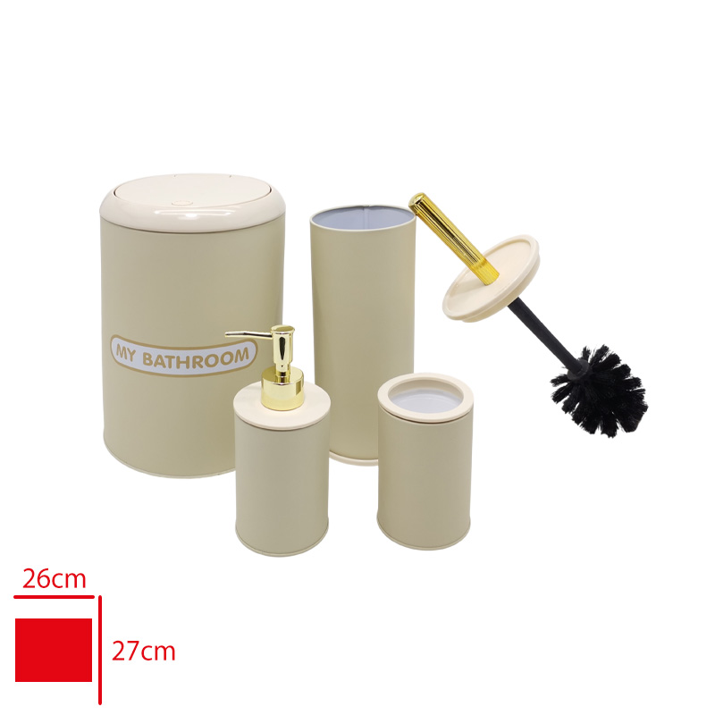 BANYO SETI 4 LU METAL KREM 3430