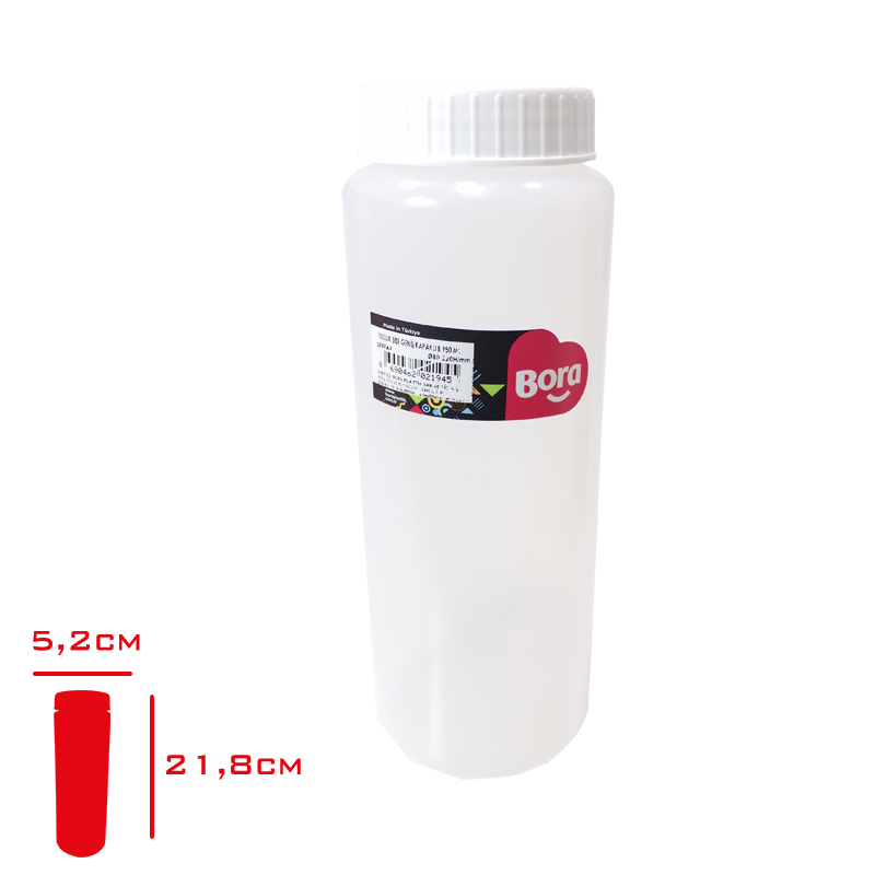BORA TUZLUK SISE GENIS KAPAKLI 950 ML SEFFAF BO-2194