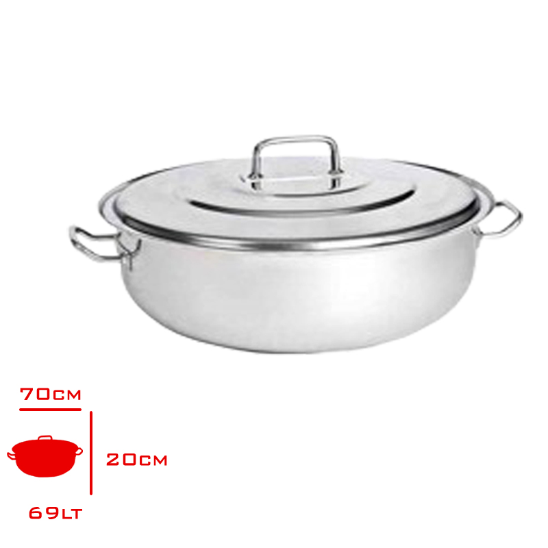 YURUK HELVANE TENCERE KAPAKLI 69 LT 70X20 CM 10117020