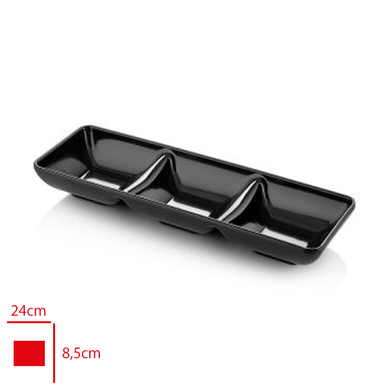 ATLAS SOSLUK 3 LU SIYAH 24X8,5X4 CM S747