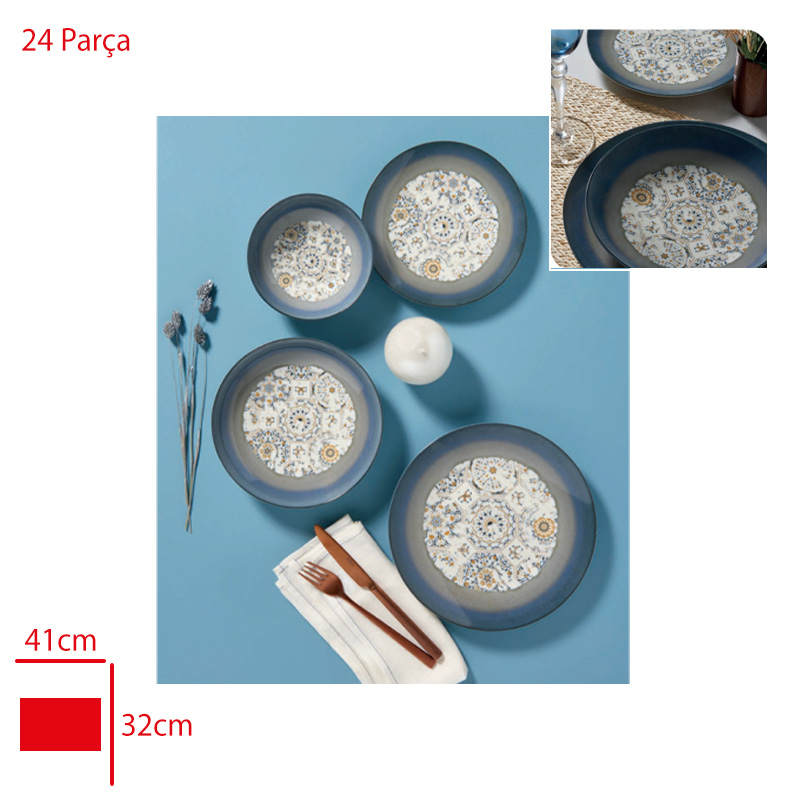 GURAL GBS ATINA YEMEK TAKIMI 24 PARCA REAKTIF KAPALI KUTU GBSATN24KY4R3200