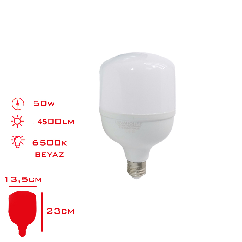 AMPUL LED TORCH 50W BEYAZ ISIK E27 LV-3071 / 6