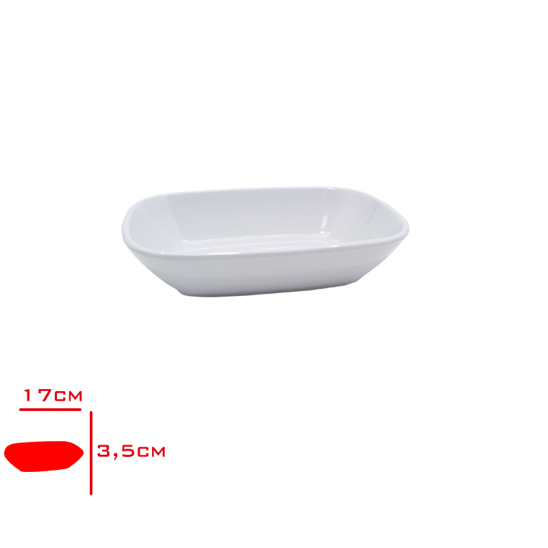 ATLAS KARE KAYIK BEYAZ 17 CM 305