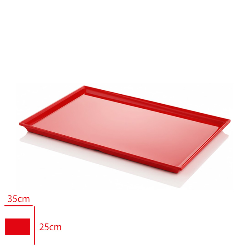 ATLAS TEPSI PASTANE SUNUM KIRMIZI 35X25 CM K703