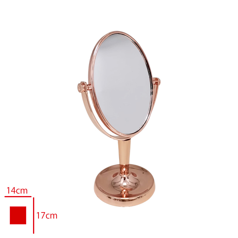 ALKAYA AYNA ABS CIFT TARAFLI OVAL ROSE GOLD 0395