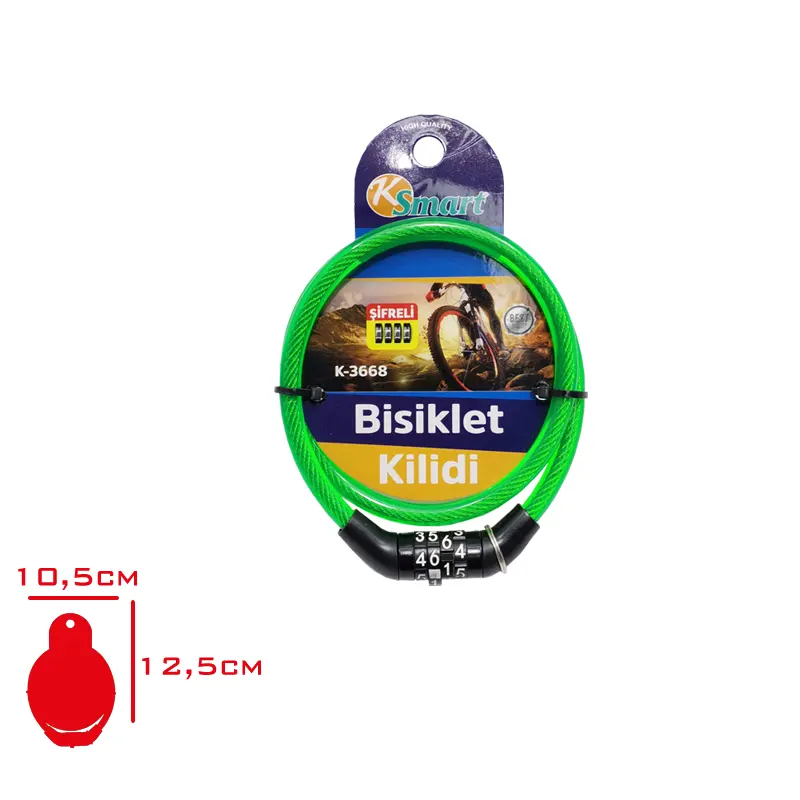 BISIKLET KILIDI SIFRELI 7*65 CM K-3668