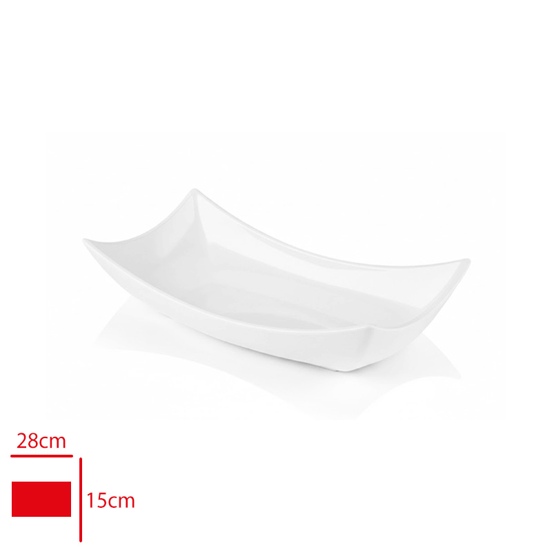 ATLAS TABAK KAYIK SUNUM BEYAZ 15X28X7 CM 765