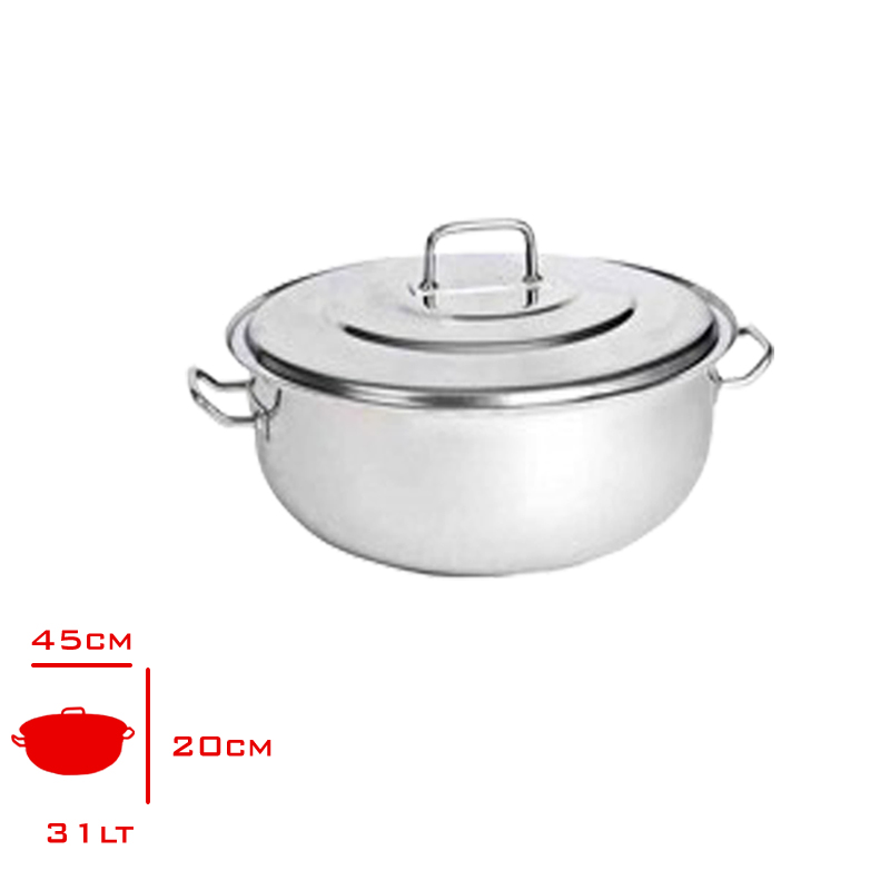 YURUK HELVANE TENCERE KAPAKLI 31 LT 45X20 CM 10114520