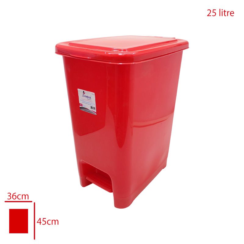 ZAMBAK PEDALLI COP KOVASI SLIM 25 LT ZP-422