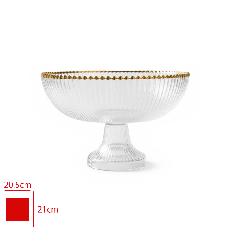 CAM SEKERLIK AYAKLI YALDIZLI VALENZA PARIS 20 CM SGM13659