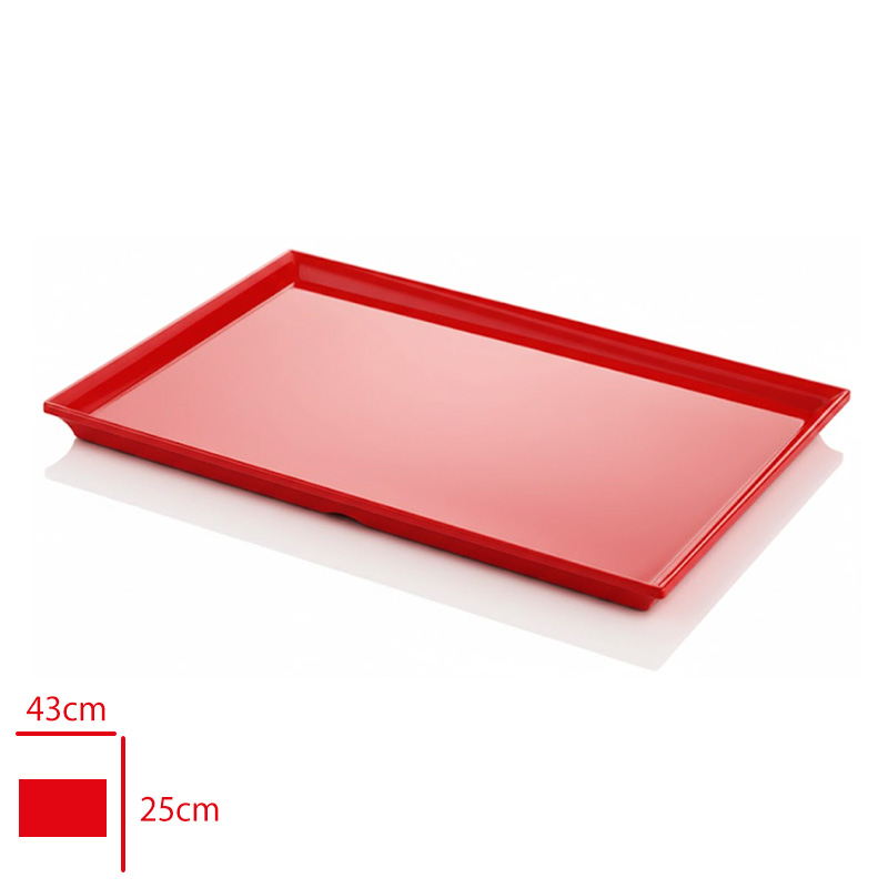 ATLAS TEPSI PASTANE SUNUM KIRMIZI 43X25 CM K704