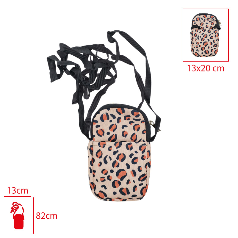 CHE E BELLO TELEFON CANTASI CAPRAZ ASKILI LEOPAR DESENLI
