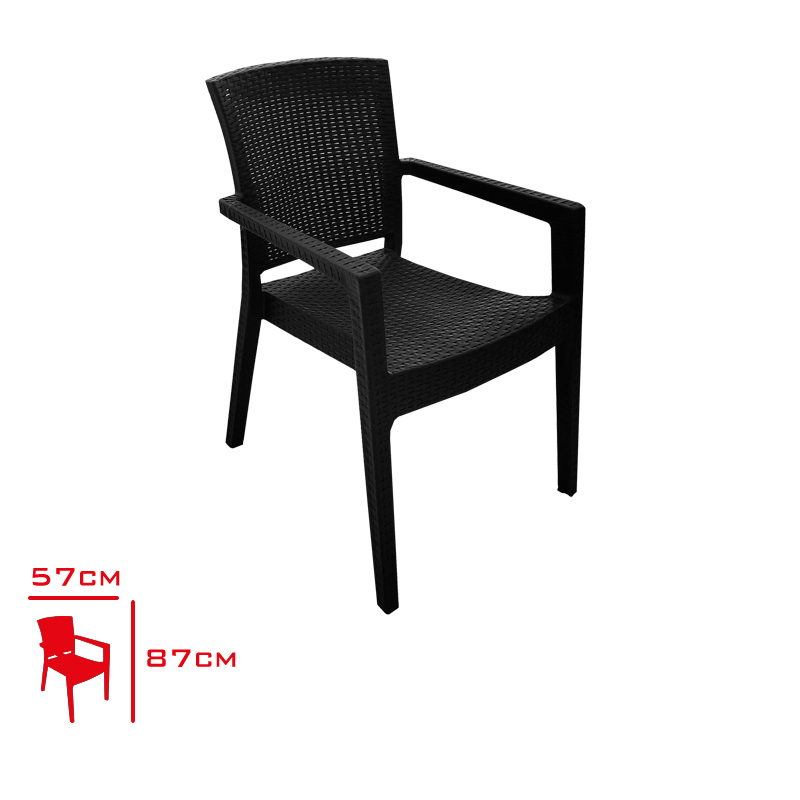 GARDEN KOLTUK RATTAN ANTRASIT ALACATI
