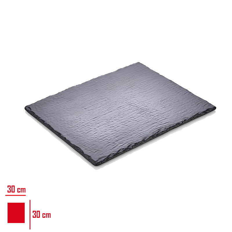 ATLAS ACIK BUFE SUNUM KAYA YUZEY SIYAH MAT KARE 30X30 CM S396