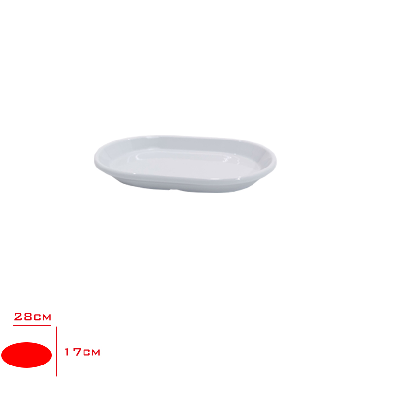 ATLAS OVAL KAYIK INCI BEYAZ 17X28 CM 604