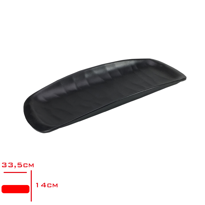 TRIA PORELIN ROLYEFLI KAYIK TABAK SIYAH 14X33,5 CM TR384