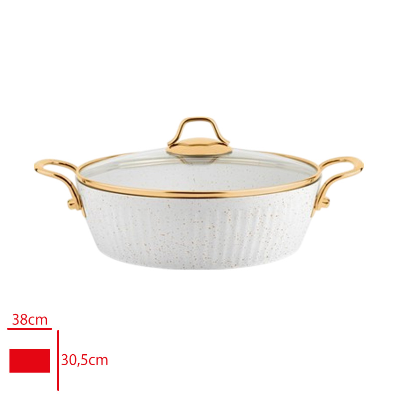 LINES KARNIYARIK TENCERE GRANIT DESEN 28 CM T-0011