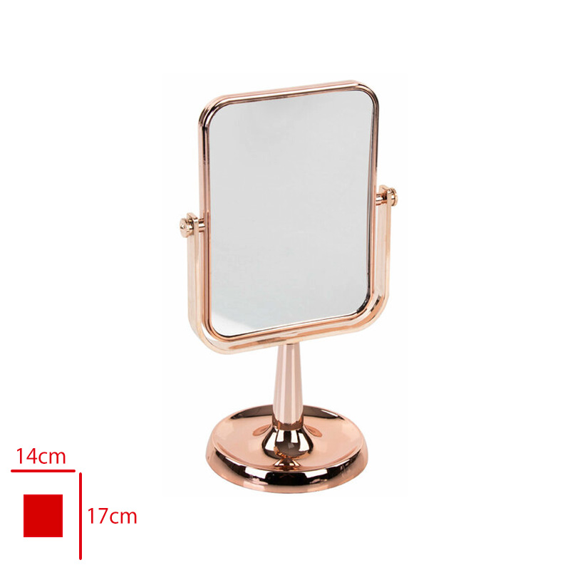 ALKAYA AYNA ABS CIFT TARAFLI DIKDORTGEN ROSE GOLD 0394