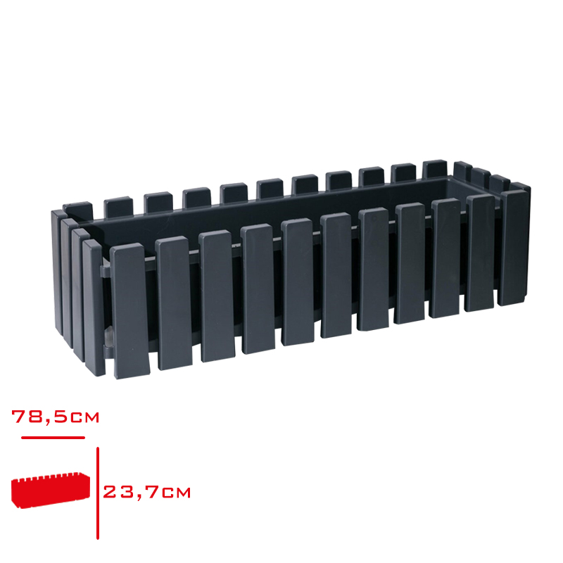 POLIWORK BALKON SAKSI AKASYA CIT 80 CM ANTRASIT AC-B80AN