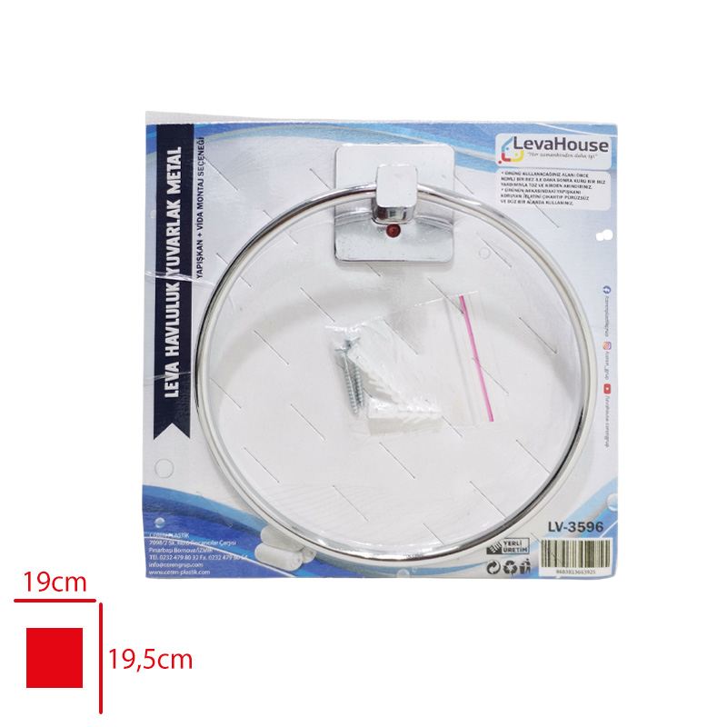 HAVLULUK YUVARLAK METAL VIDALI VE YAPISKANLI LV-3596