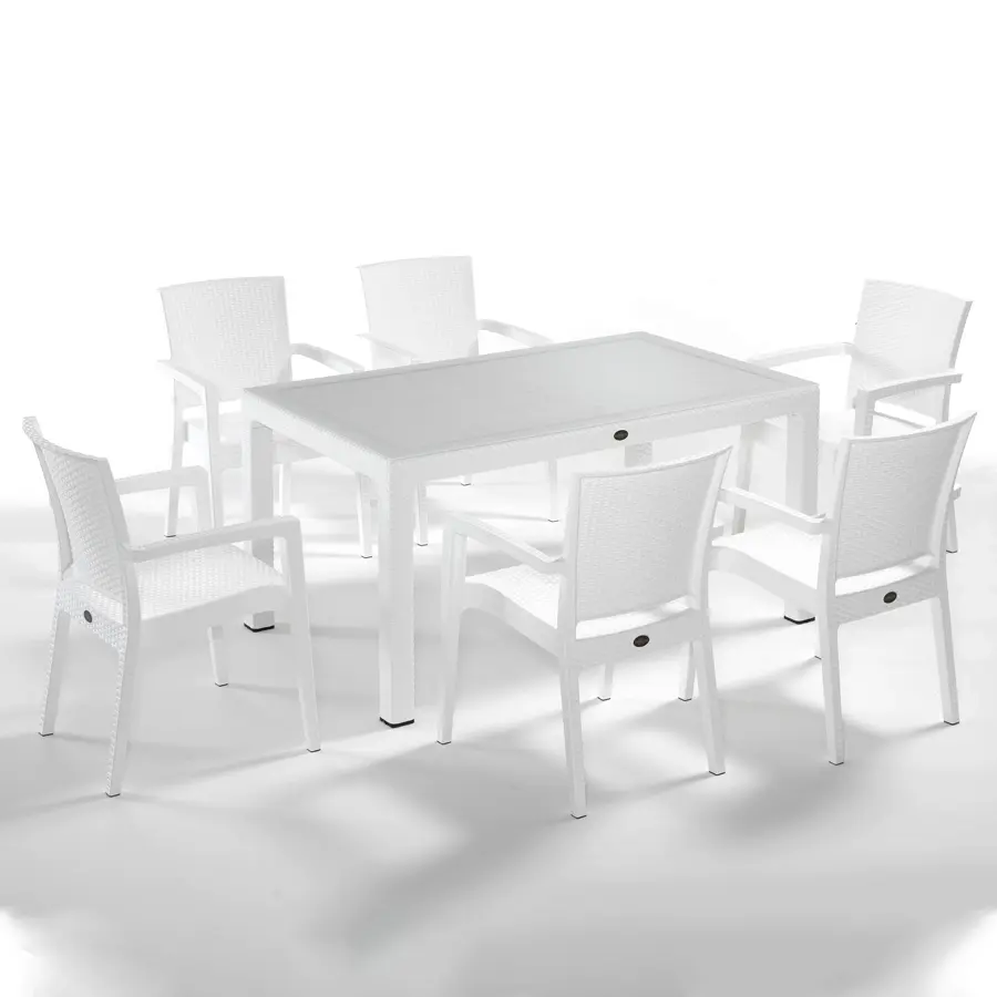 NOVUSSI LIVERNO 6 LI BAHCE OTURMA GRUBU BEYAZ RST06B