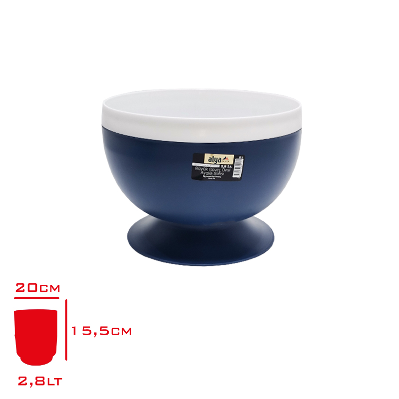 ALYA SAKSI GUVEC OVAL AYAKLI BUYUK 2,8 LT ALY-10/32