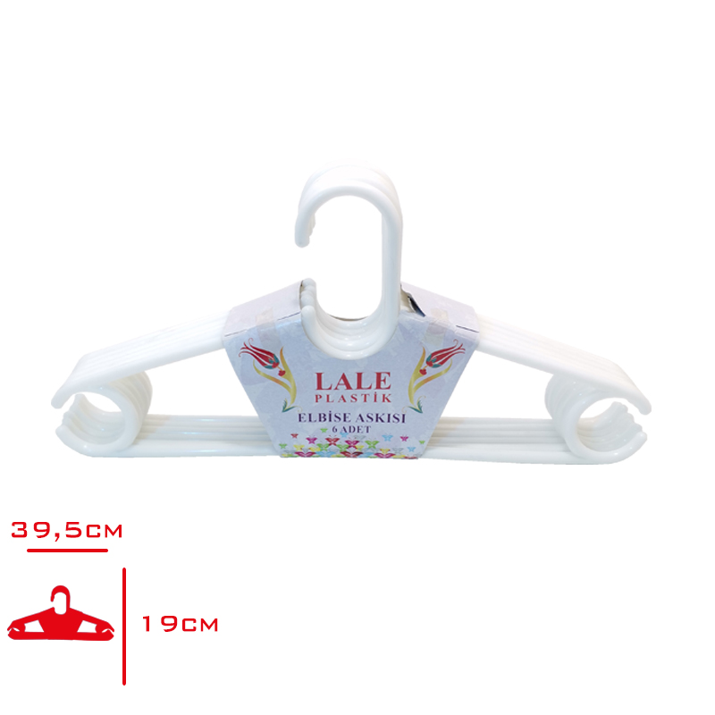 LALE ELBISE ASKISI 6 LI L-009